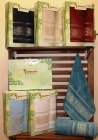 Комплект полотенец короб и сумка махра Juanna Версаче Цвет: Синий (50*90&70*140)